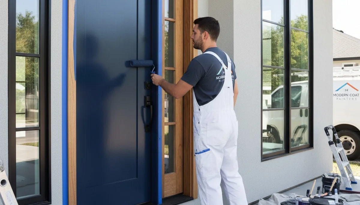 Professional entry door painting and refinishing in Seattle, WA by expert house painters