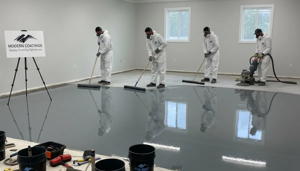Epoxy floor coating in Seattle WA garage for durable, moisture-resistant finish by local painters