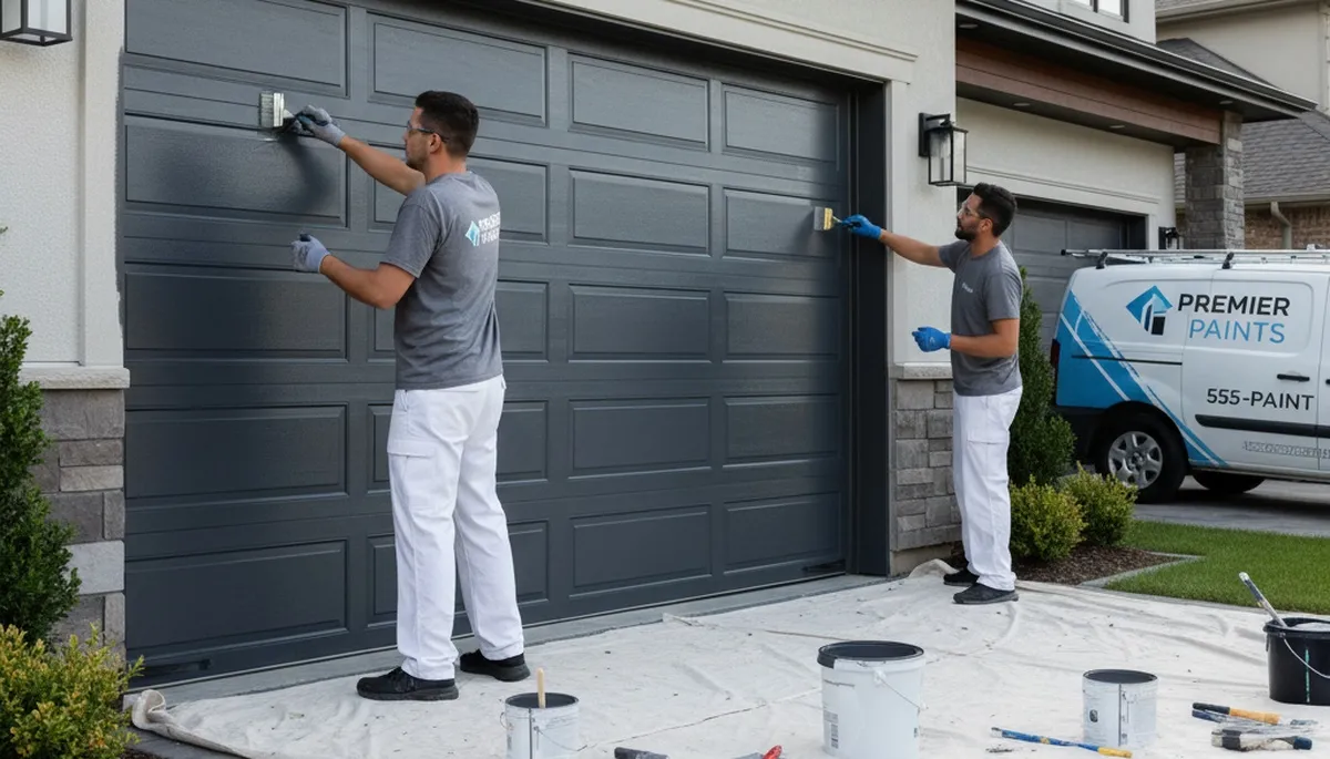 Professional garage door painting in Seattle WA boosting curb appeal and weather protection