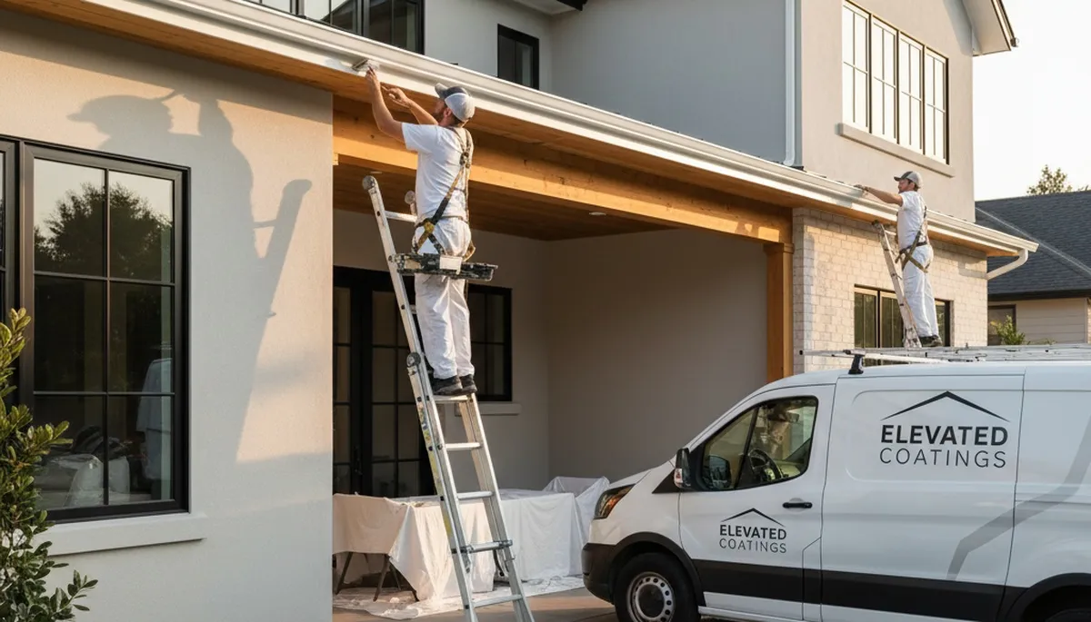 Professional trim and fascia painting on Seattle WA home exterior for lasting curb appeal