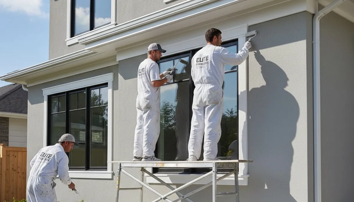 Professional trim and fascia painting on Seattle WA home exterior for lasting curb appeal